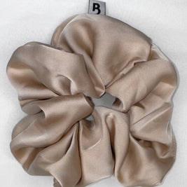 The Balance Brush Oversized Satin Scrunchie Black, Cream & Champagne