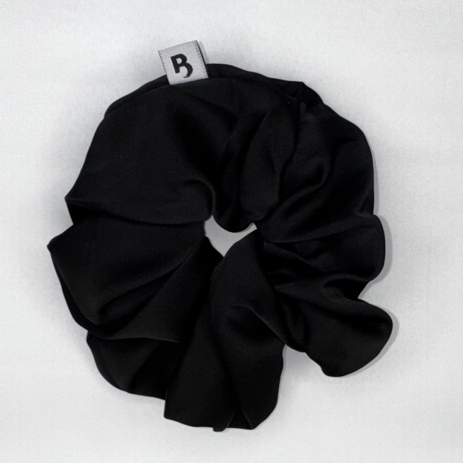 The Balance Brush Oversized Satin Scrunchie Black, Cream & Champagne