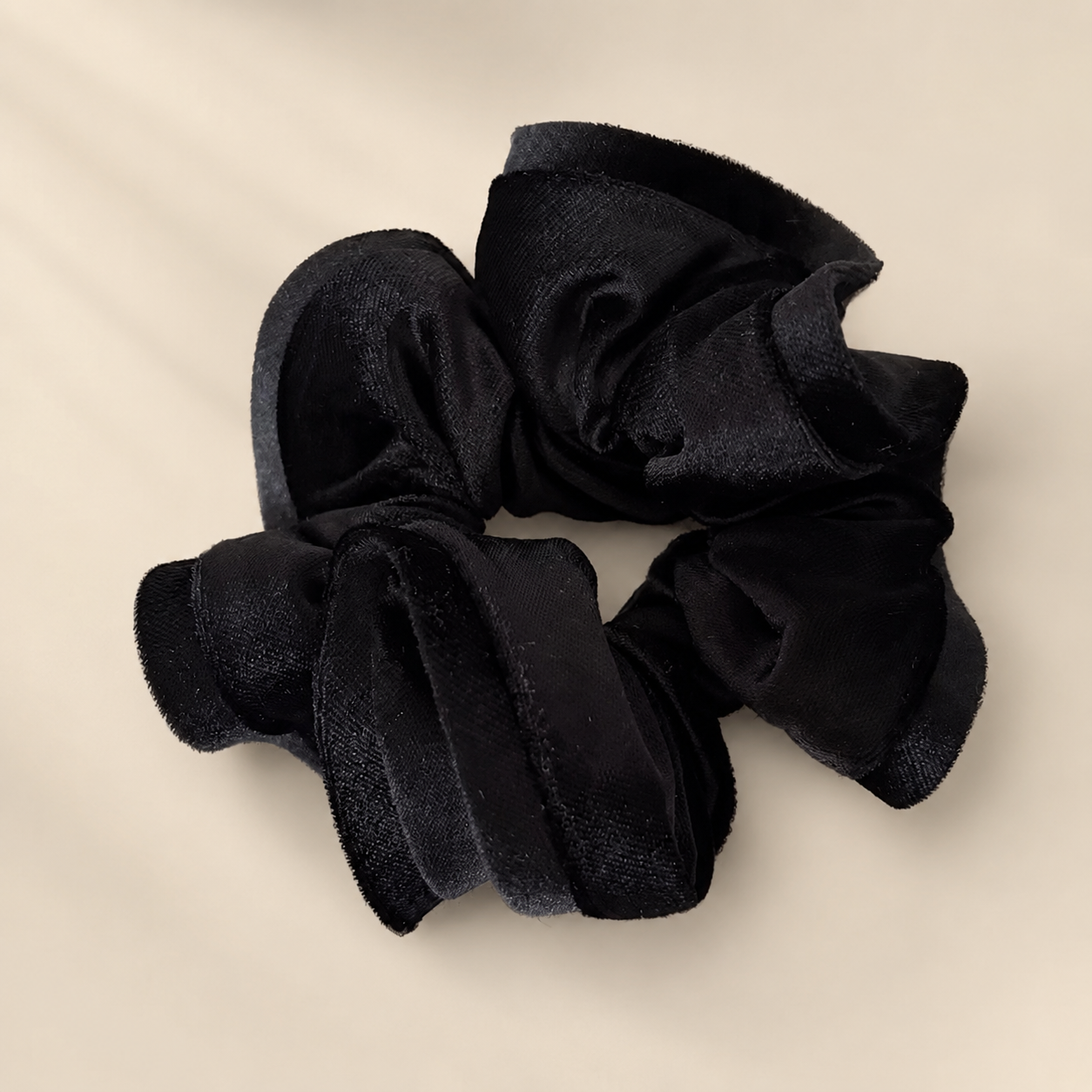 The Balance Brush Luxury Velvet Scrunchie Cream, Silver, Chocolate & Black